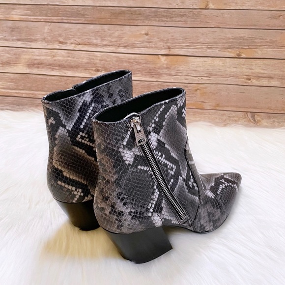 All Saints Aster Snake Embossed Booties - Picture 5 of 12